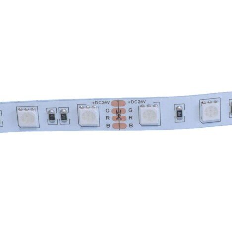 BANDA LED RGB 24V- 60LED/M, INTERIOR IP20 - 5M/ROL